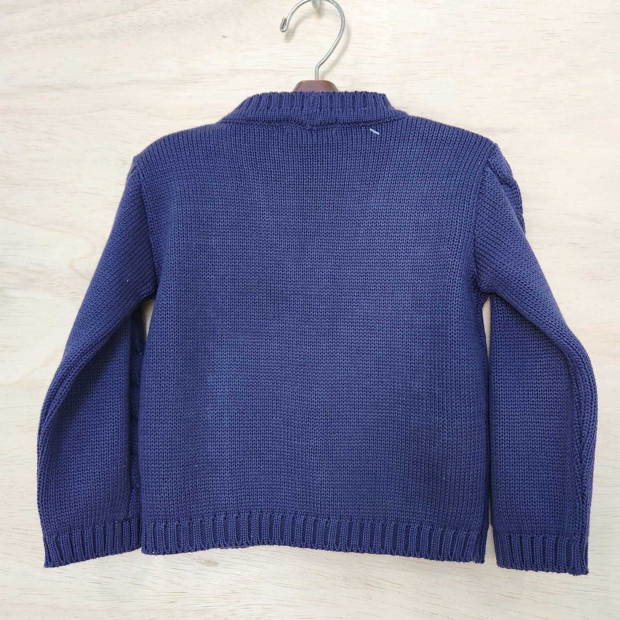 Cardigan Bebê De Tricot Benjamin Azul Marinho