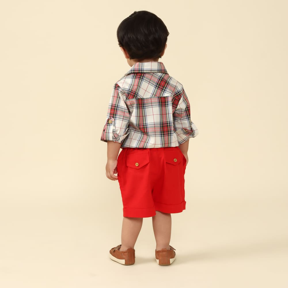 Camisa Body Bebê Scott Xadrez