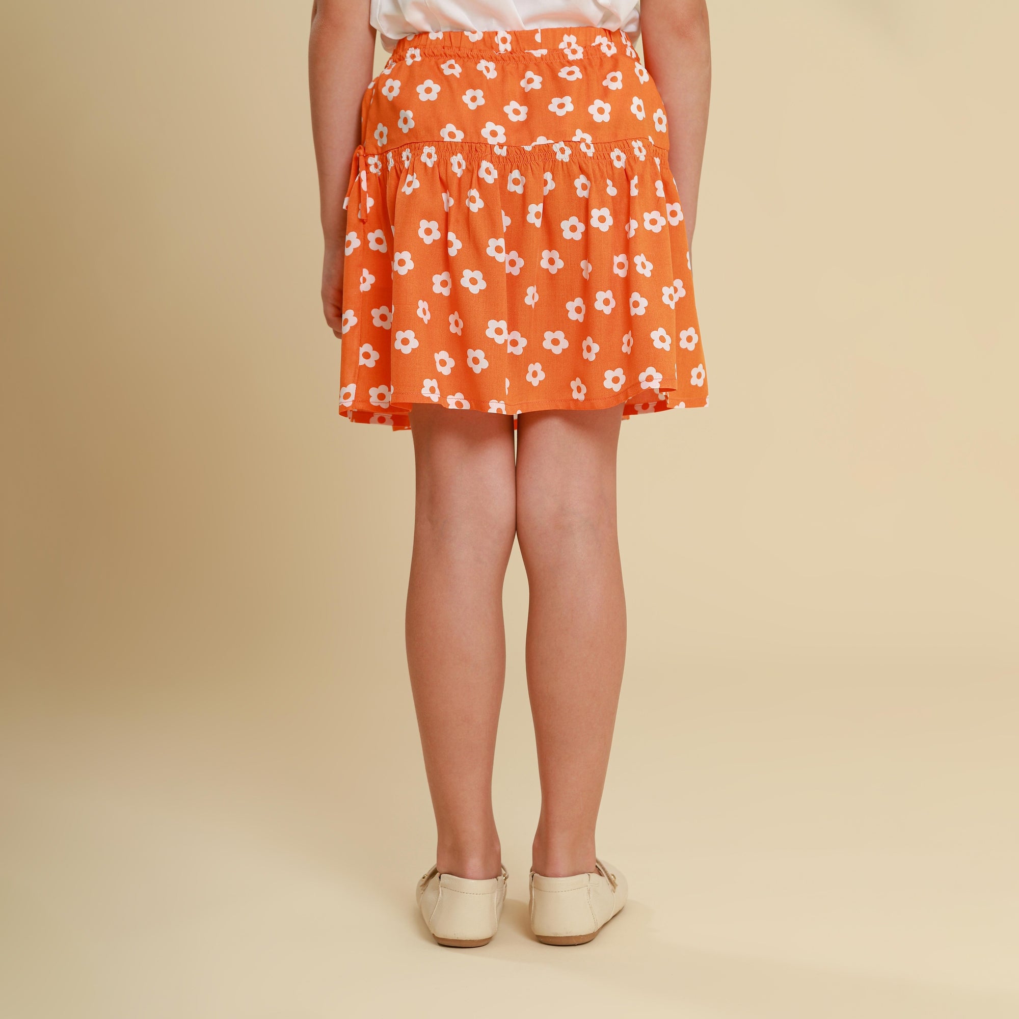 Saia Infantil Marseille Florzinha Laranja
