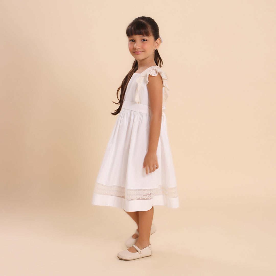 Vestido Infantil Meghan Off White
