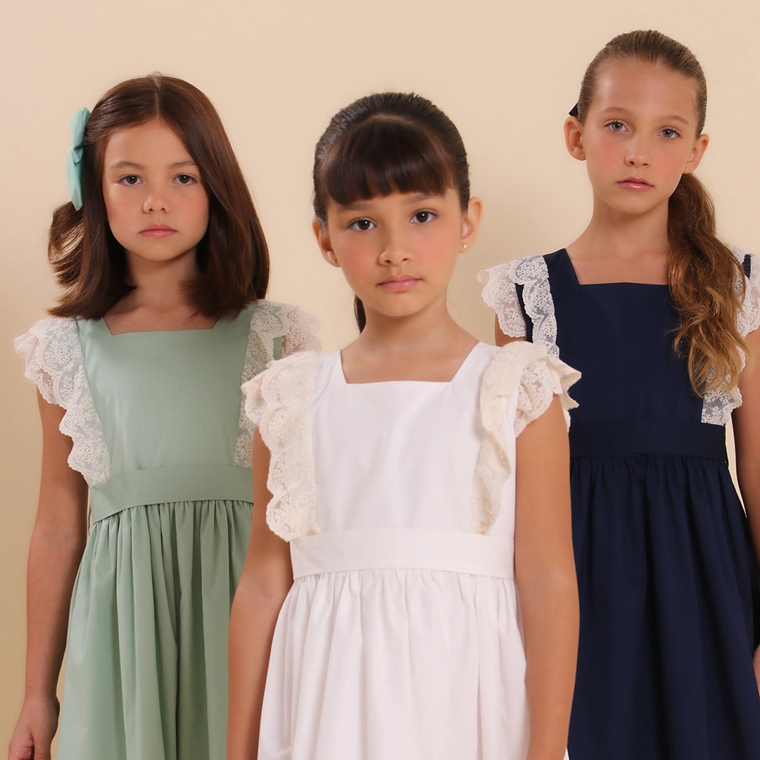 Vestido Infantil Meghan Off White
