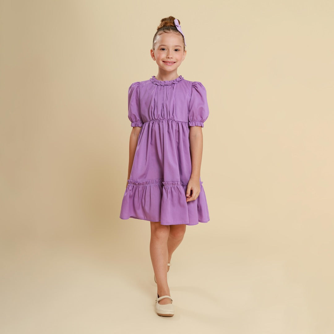 Vestido Infantil Lírio Lilás