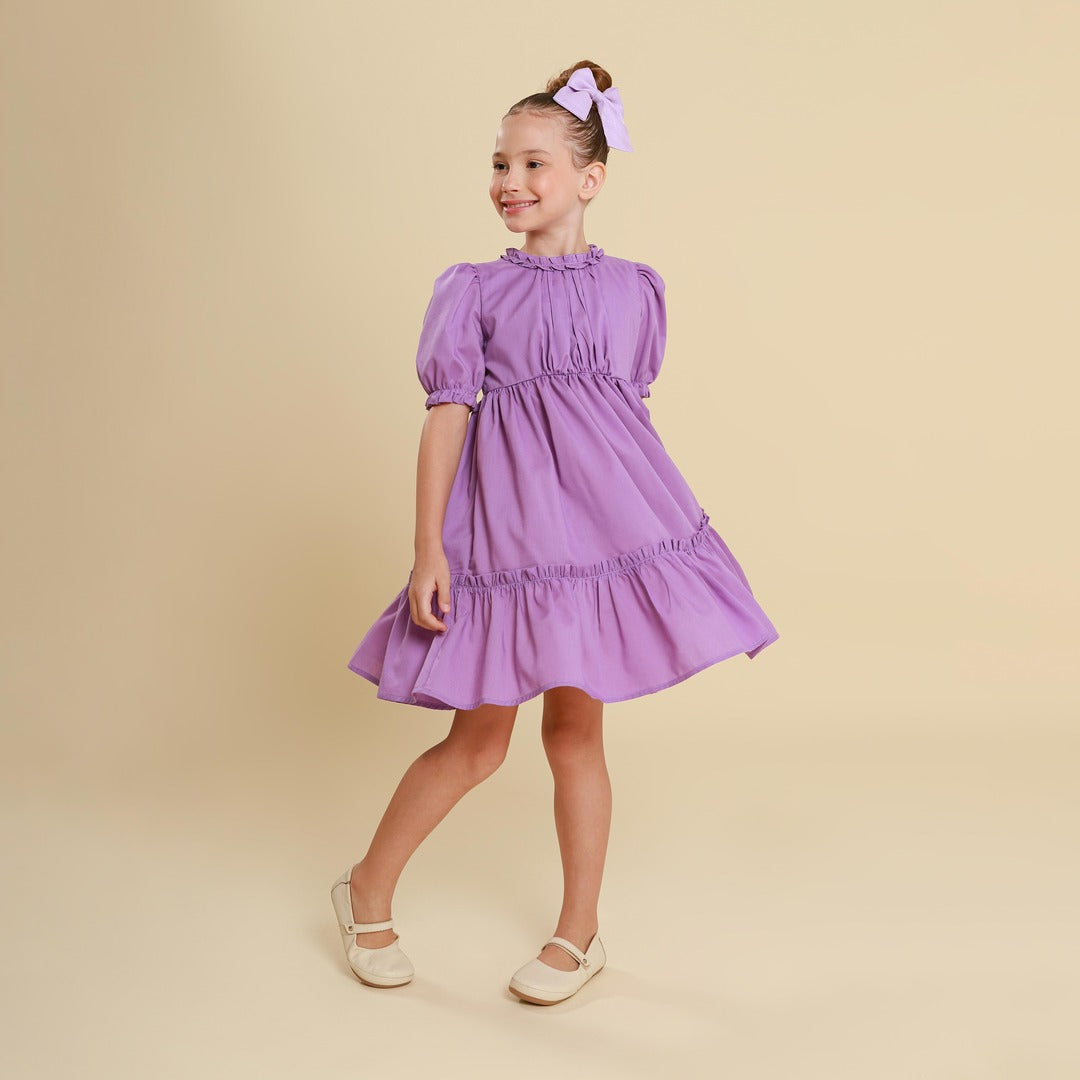 Vestido Infantil Lírio Lilás