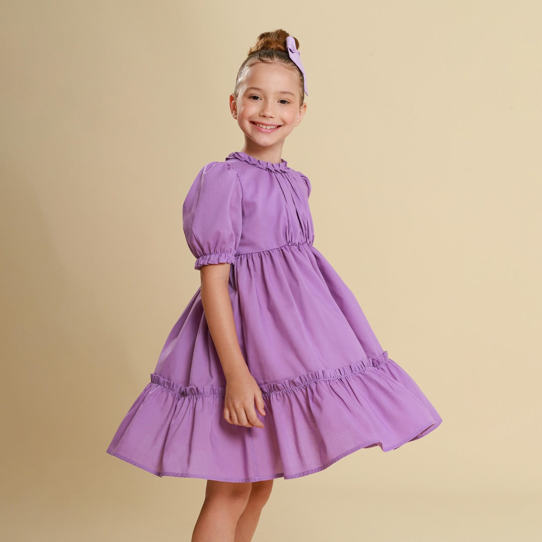 Vestido Infantil Lírio Lilás