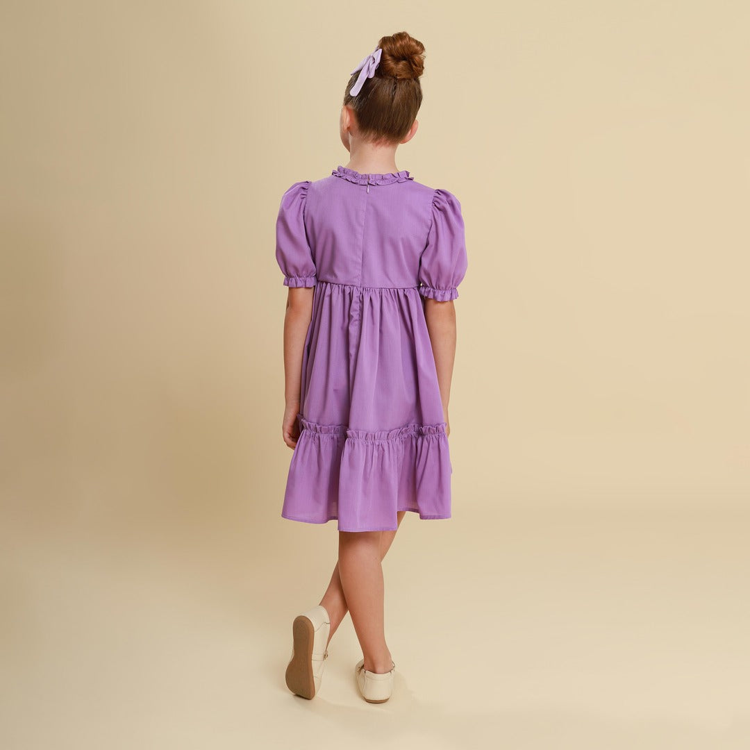 Vestido Infantil Lírio Lilás