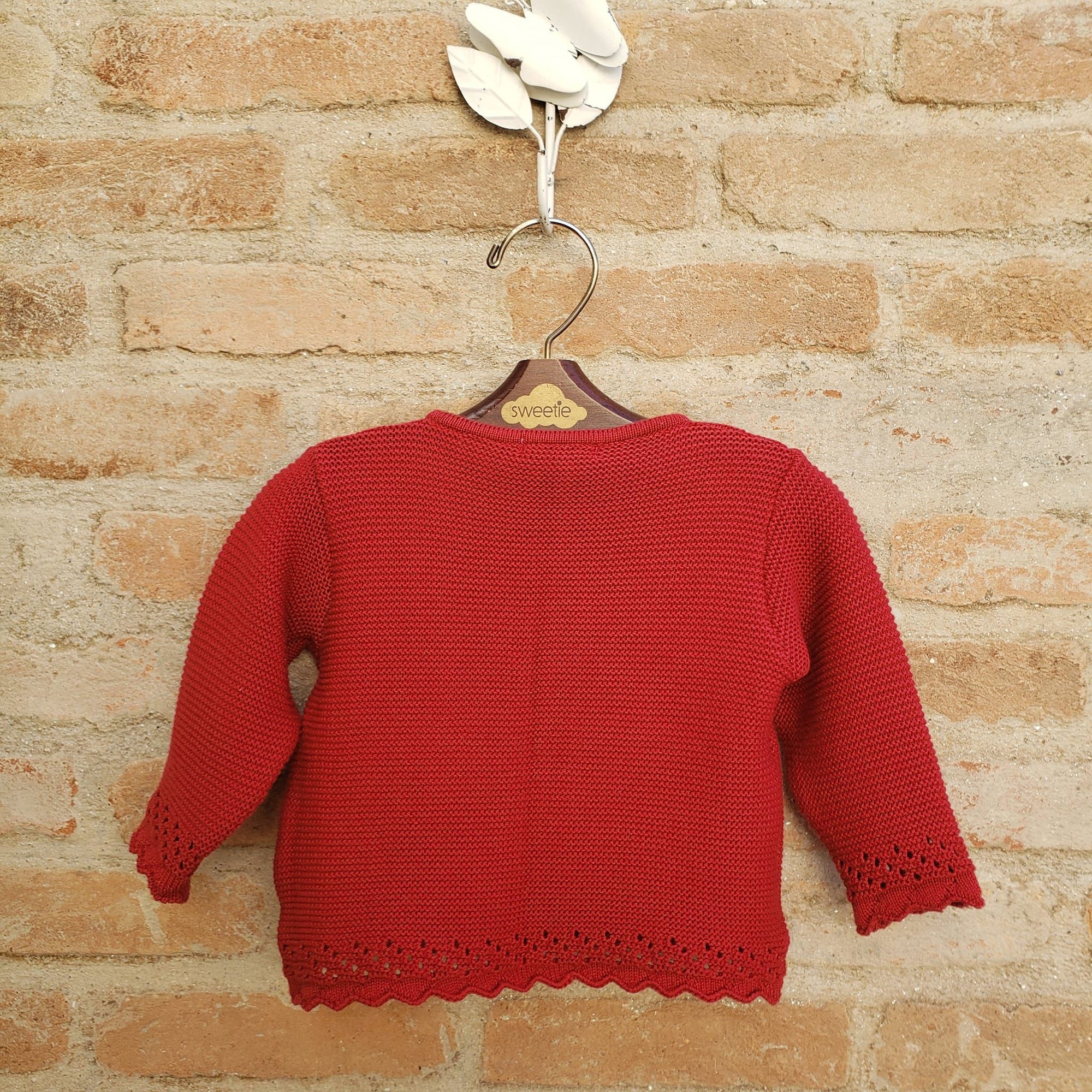 Casaqueto de Tricot Bebê Cora Vermelho