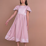 Vestido Infantil Audrey Crepe Rosé