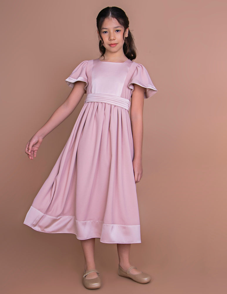 Vestido Infantil Audrey Crepe Rosé