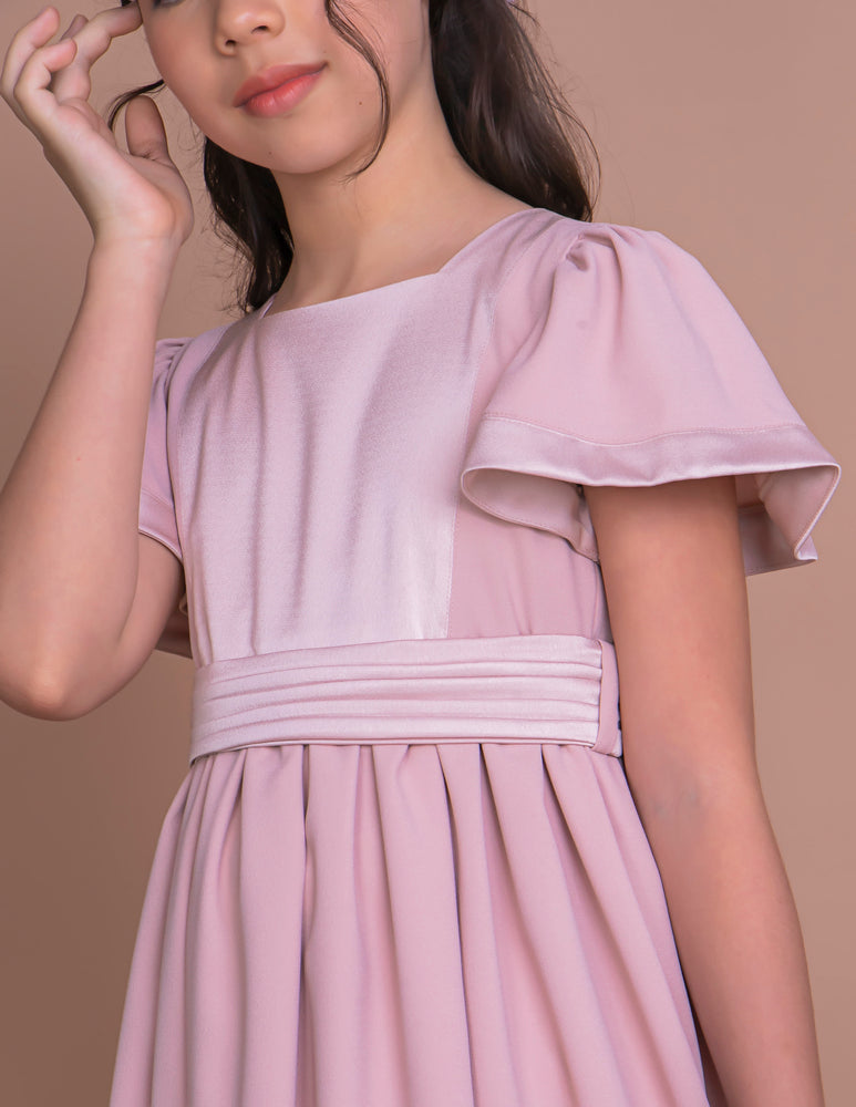 Vestido Infantil Audrey Crepe Rosé