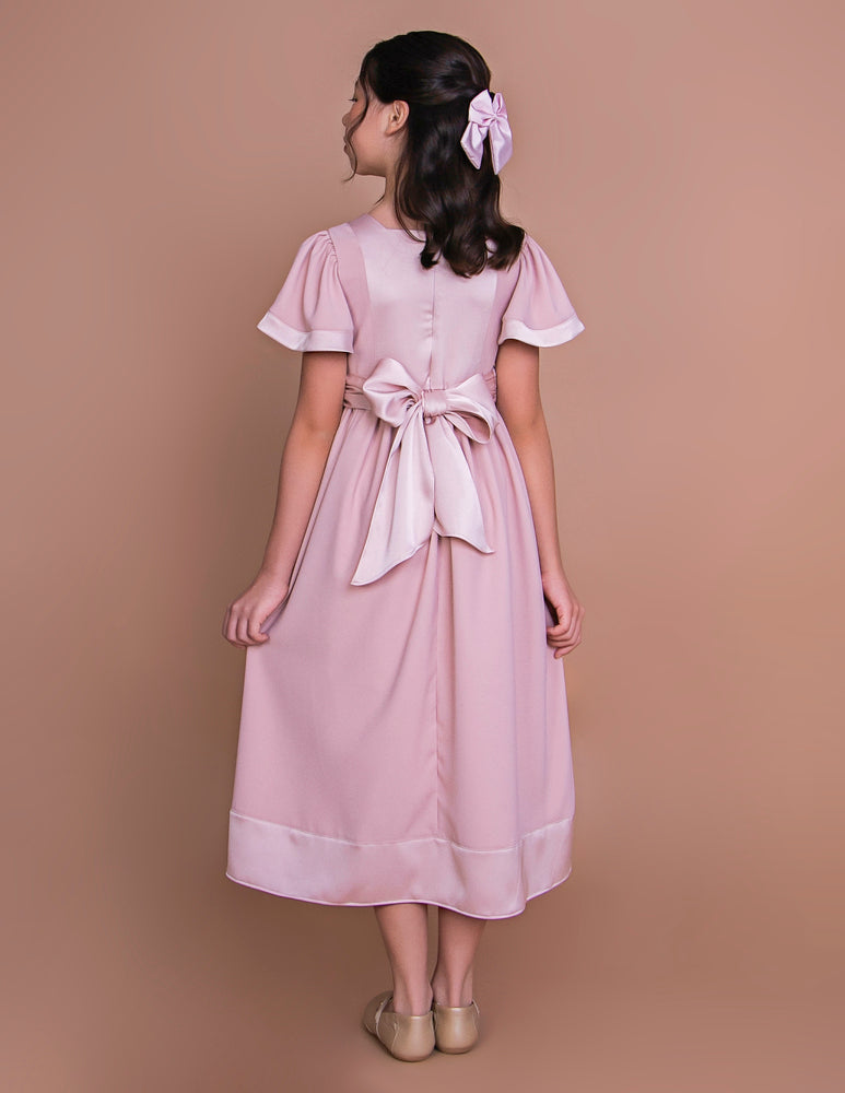 Vestido Infantil Audrey Crepe Rosé