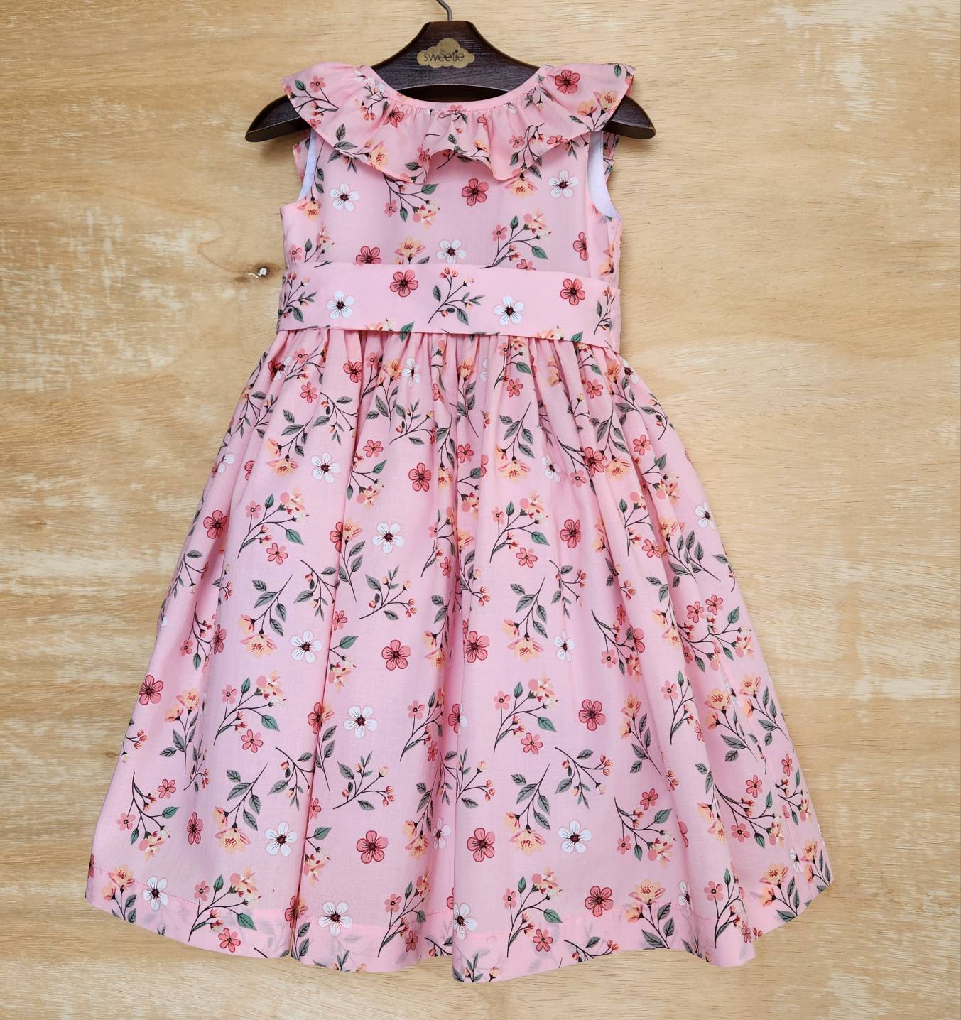 Vestido Infantil Babado Provence Rosa