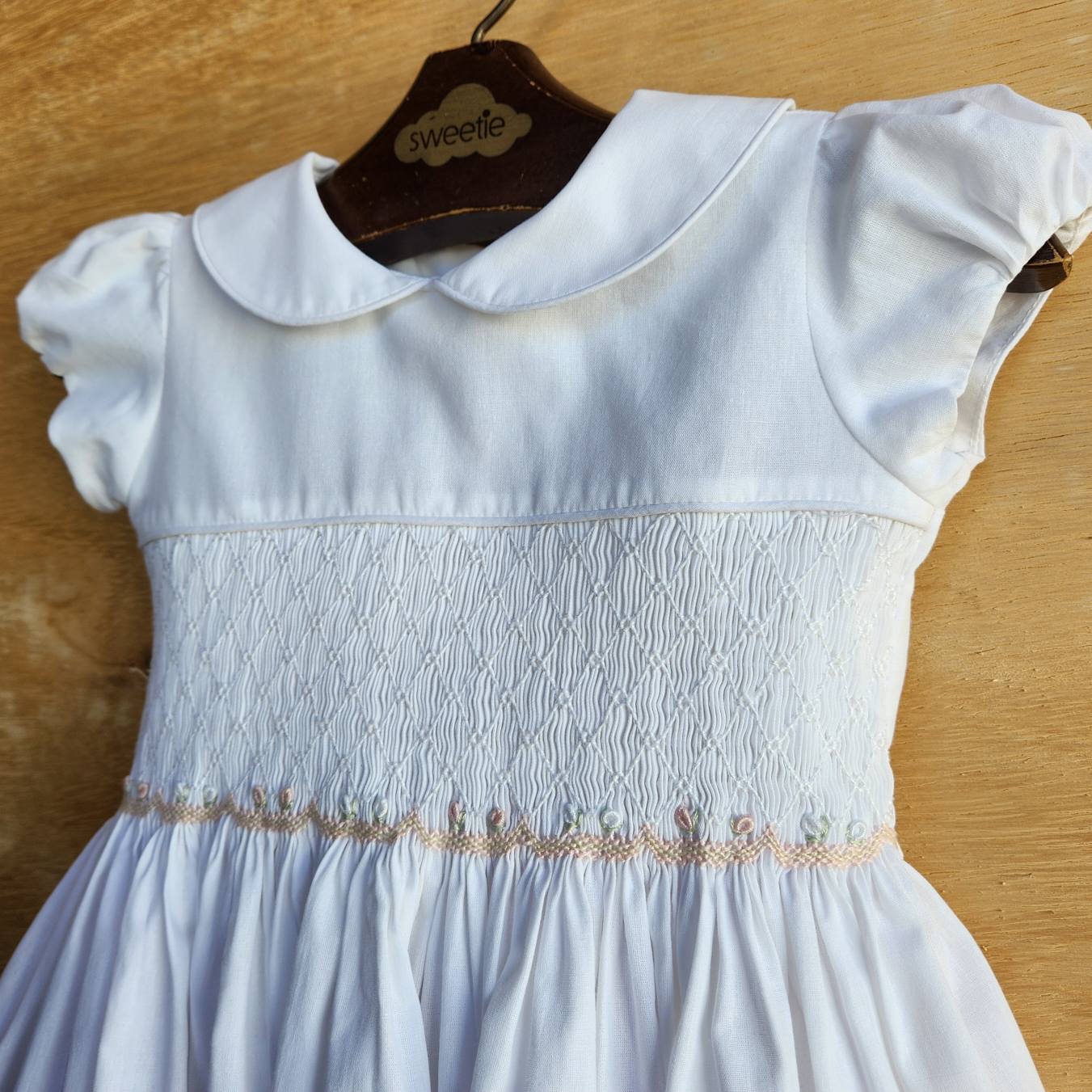 Vestido Bordado Bebê Clara Branco