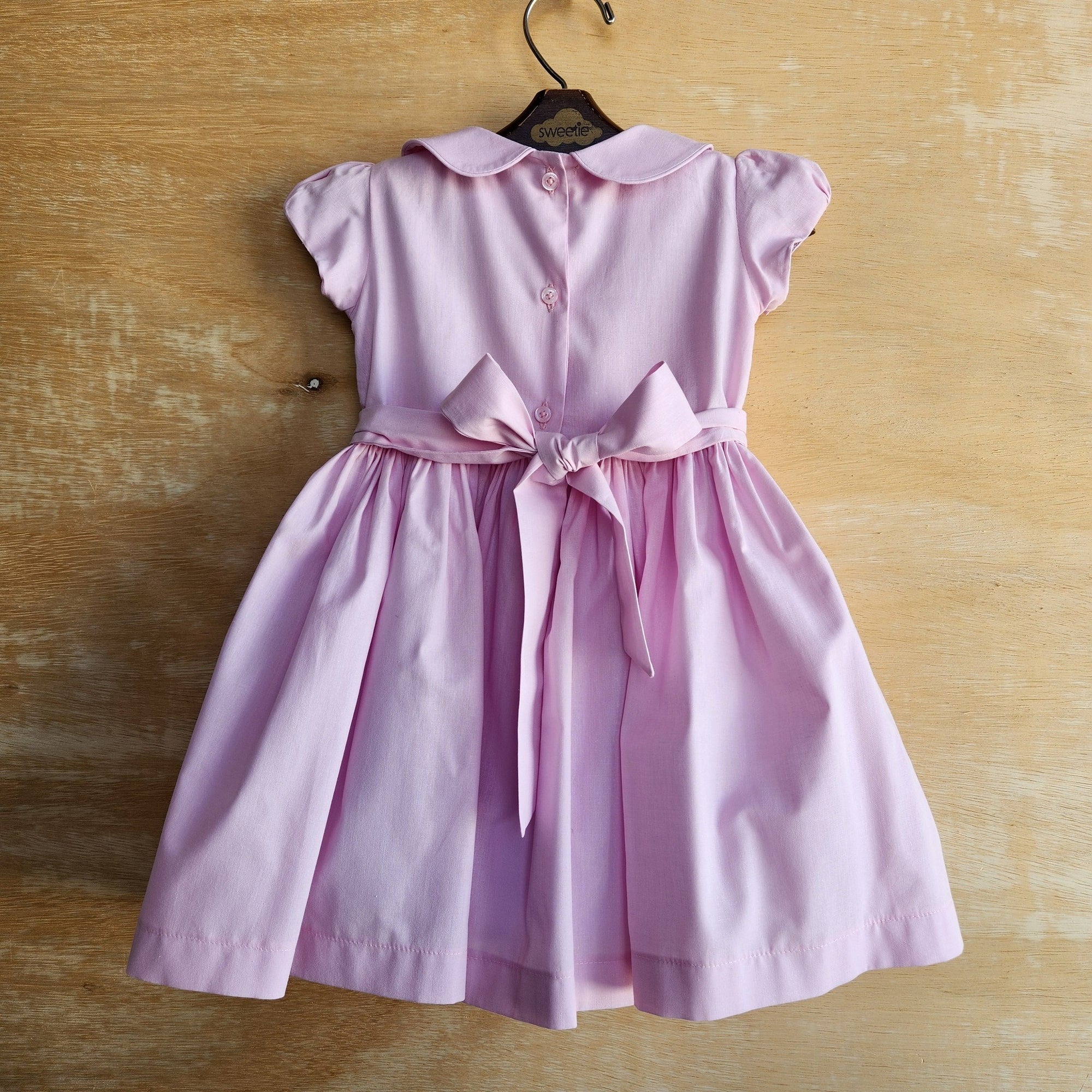 Vestido Bordado Bebê Clara Rosa