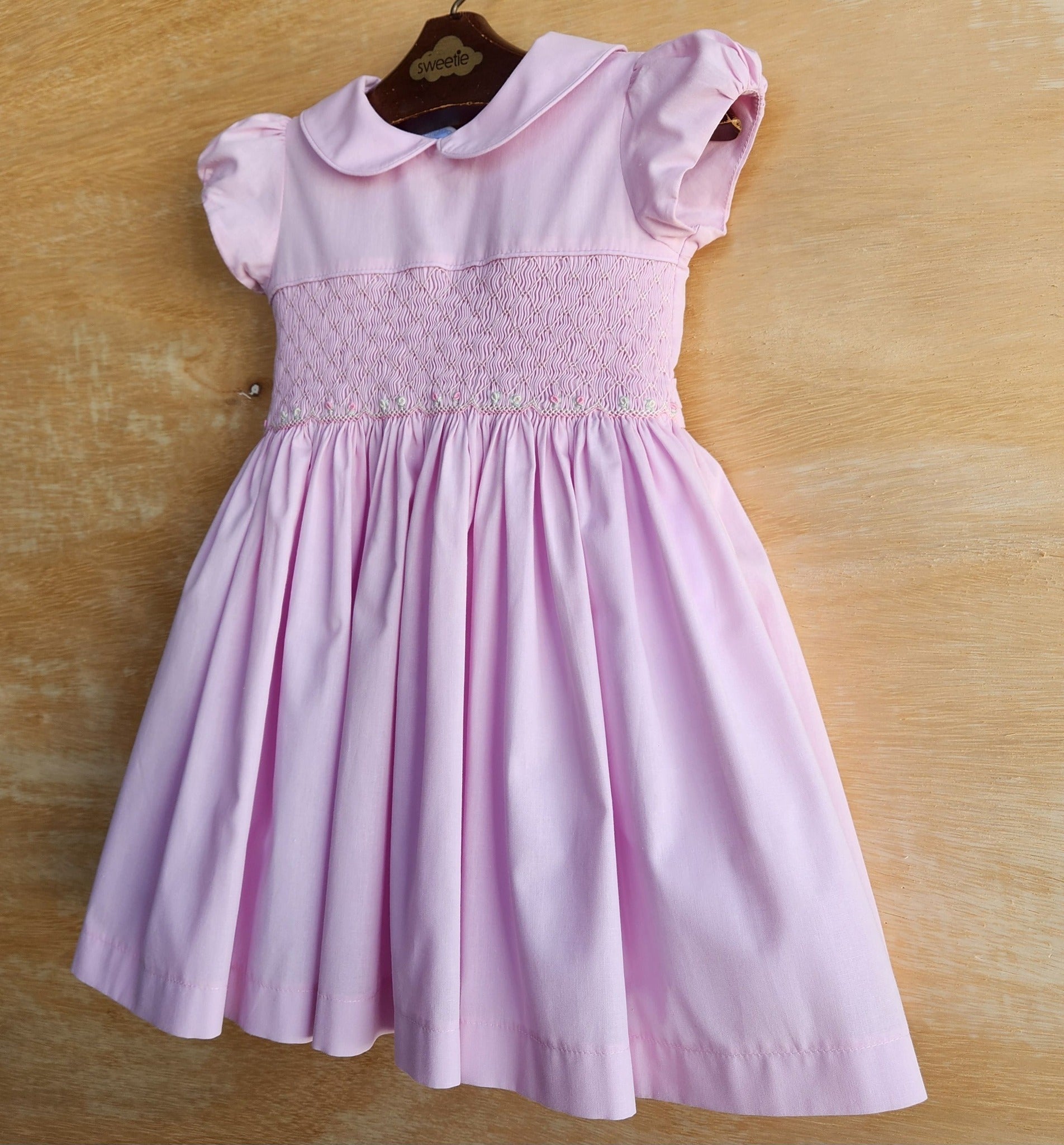 Vestido Bordado Infantil Clara Rosa