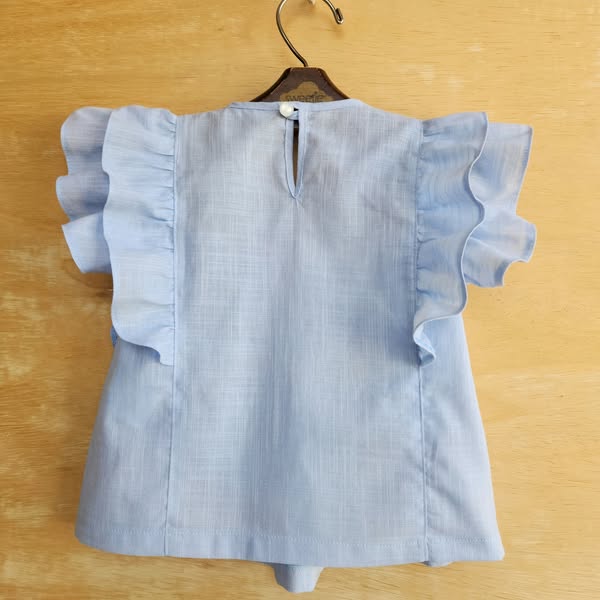 Blusa Bata Infantil Eduarda Azul