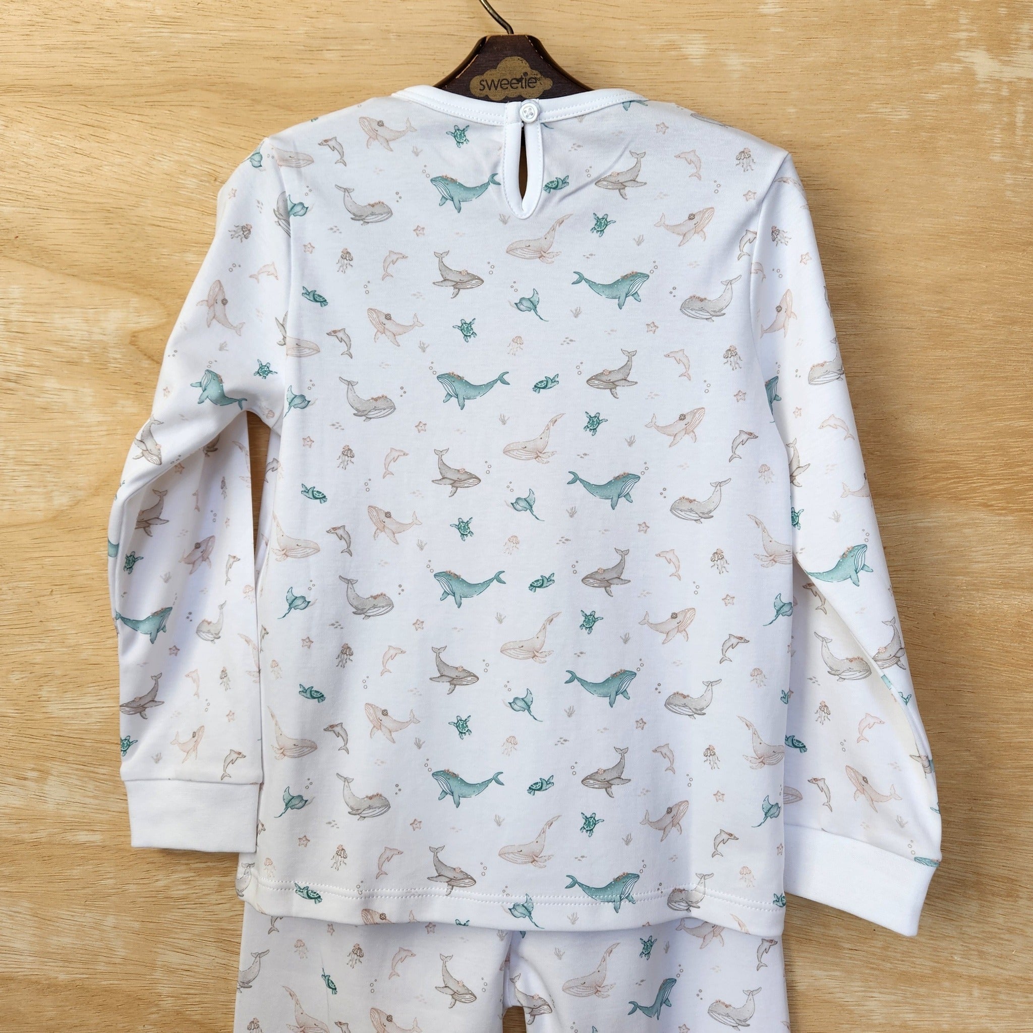 Pijama Menina Camisa e Calça ML Oceano