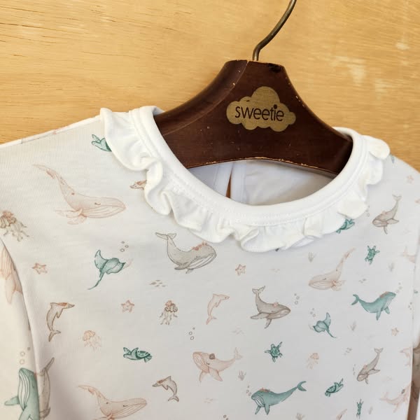 Pijama Menina Camisa e Calça ML Oceano