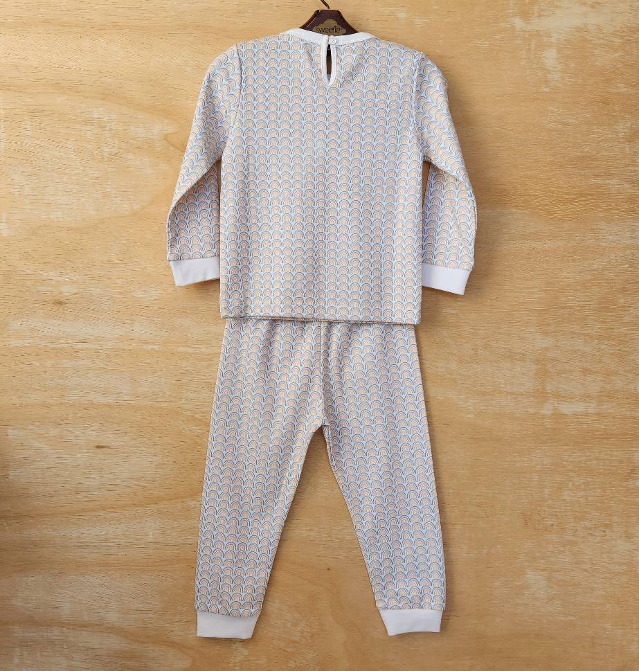 Pijama Menina Camisa e Calça ML Arco-íris