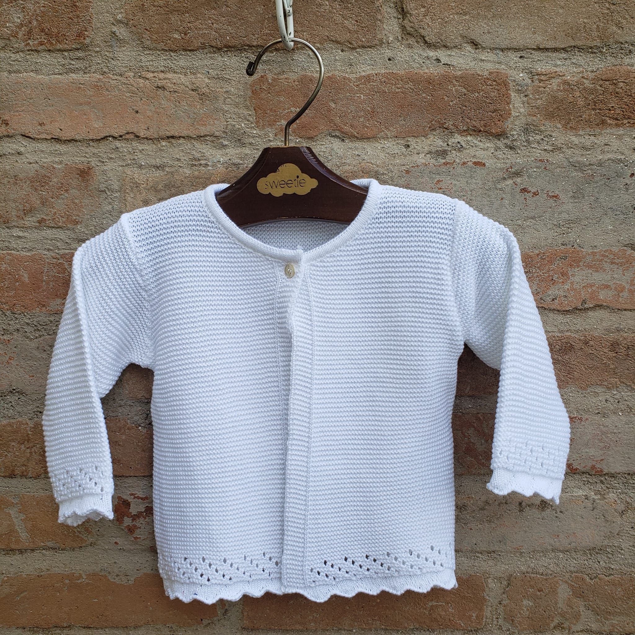 Casaqueto de Tricot Bebê Cora Branco