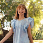 Blusa Bata Infantil Azul Bebê
