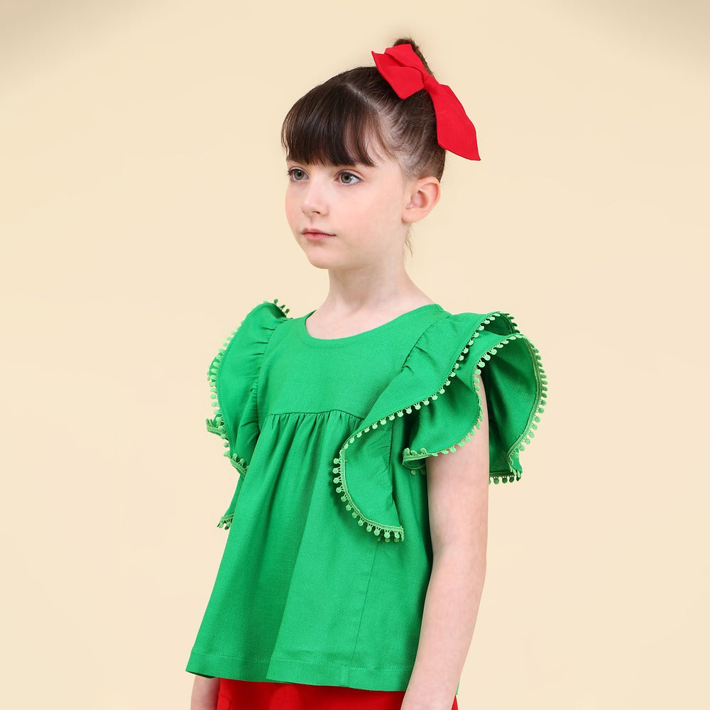 Blusa Bata Infantil Viscolinho Verde