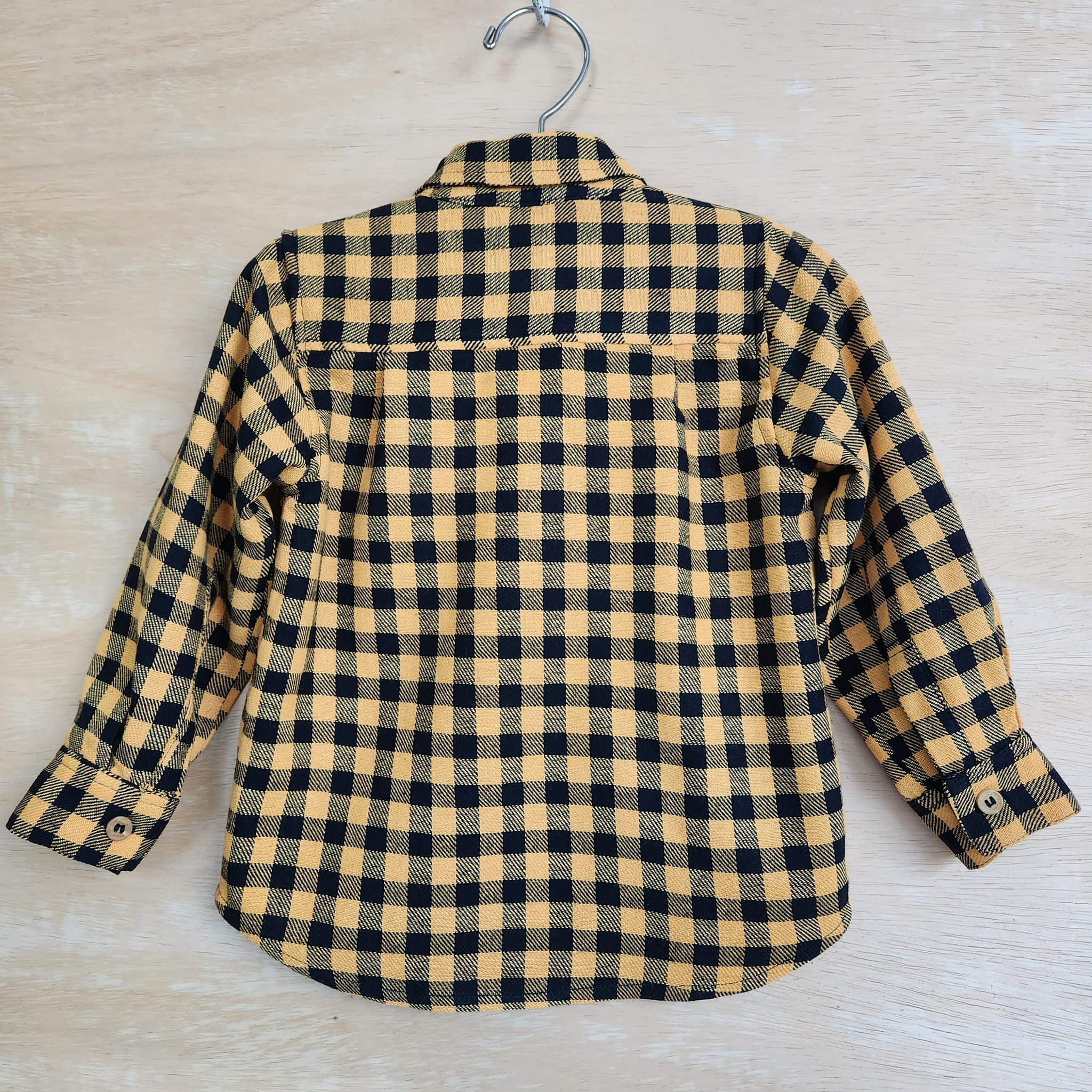 Camisa Infantil Scott Xadrez Amarelo