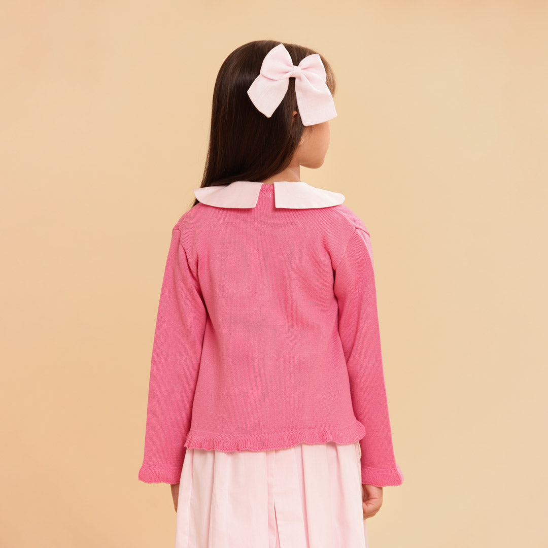 Casaqueto de Tricot Infantil Lorena Pink