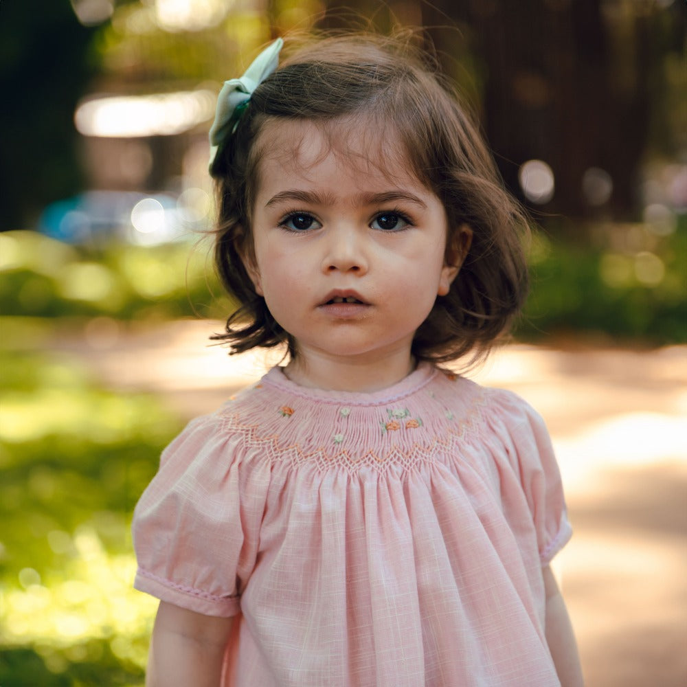 Conjunto Batinha Bordado Bebê Hortênsia Rosa