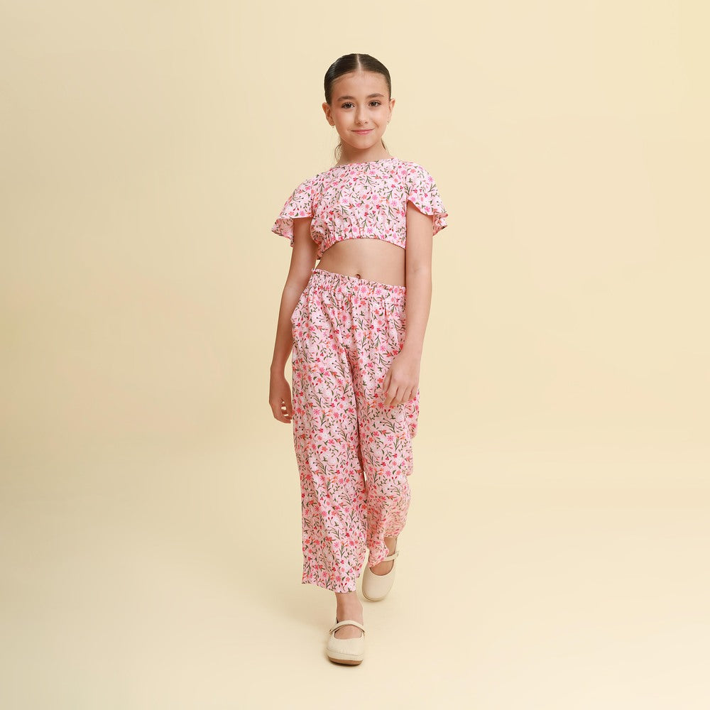 Conjunto Infantil Versalhes Florzinha Rosa