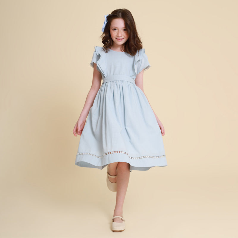 Vestido Infantil Louise Azul