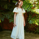 Vestido Infantil Audrey Crepe Off White