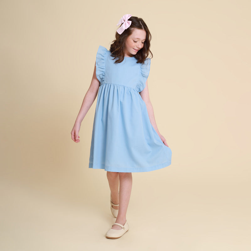 Vestido Infantil Capri Azul Bebê