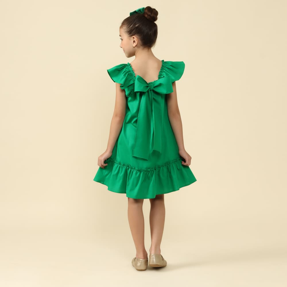 Vestido Natal Infantil Bolonha Verde