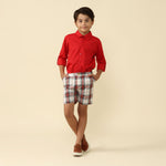 Shorts Natal Infantil Xadrez