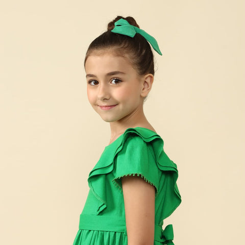 Vestido Natal Infantil Louise Viscolinho Verde