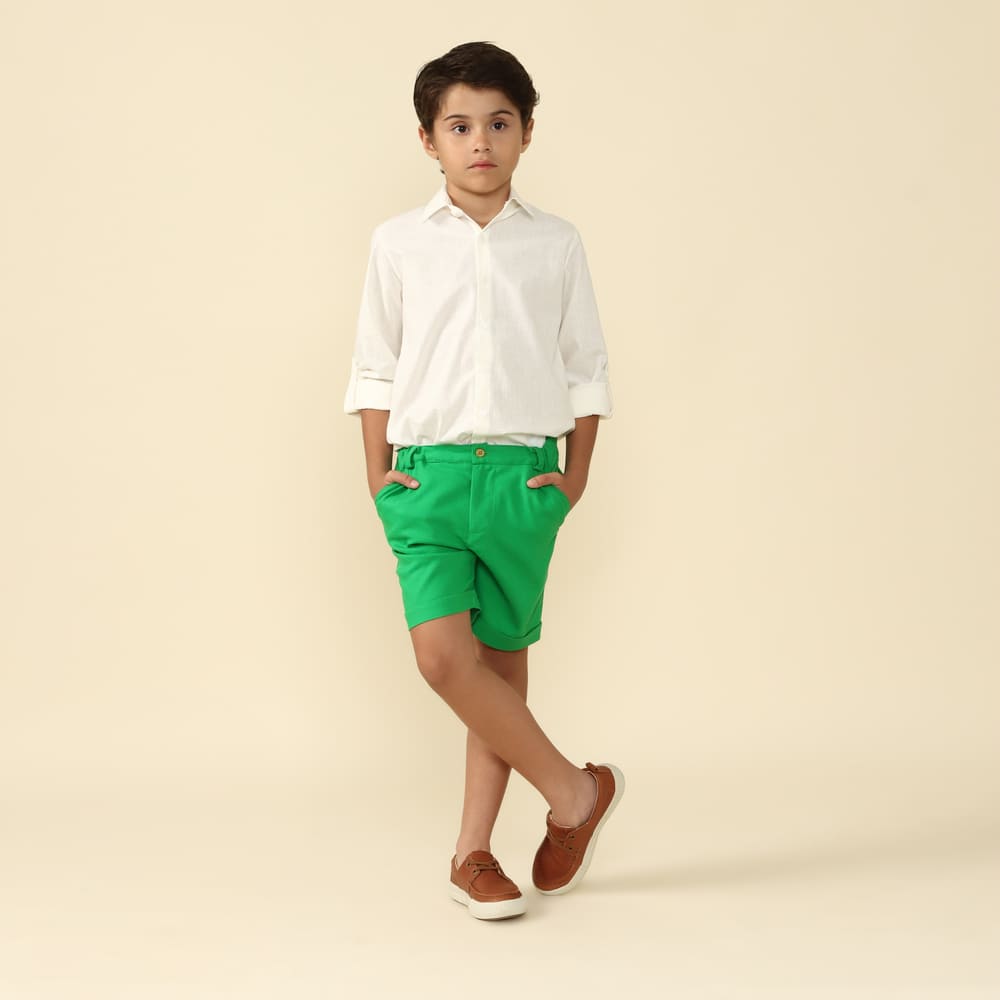 Shorts Natal Infantil Viscolinho Verde