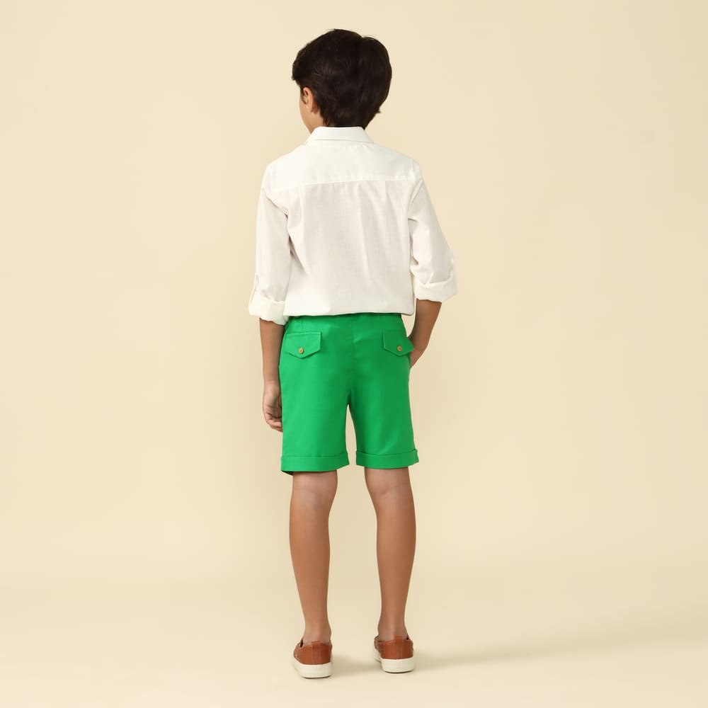 Shorts Natal Infantil Viscolinho Verde