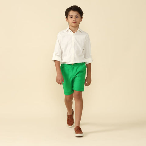 Shorts Natal Infantil Viscolinho Verde