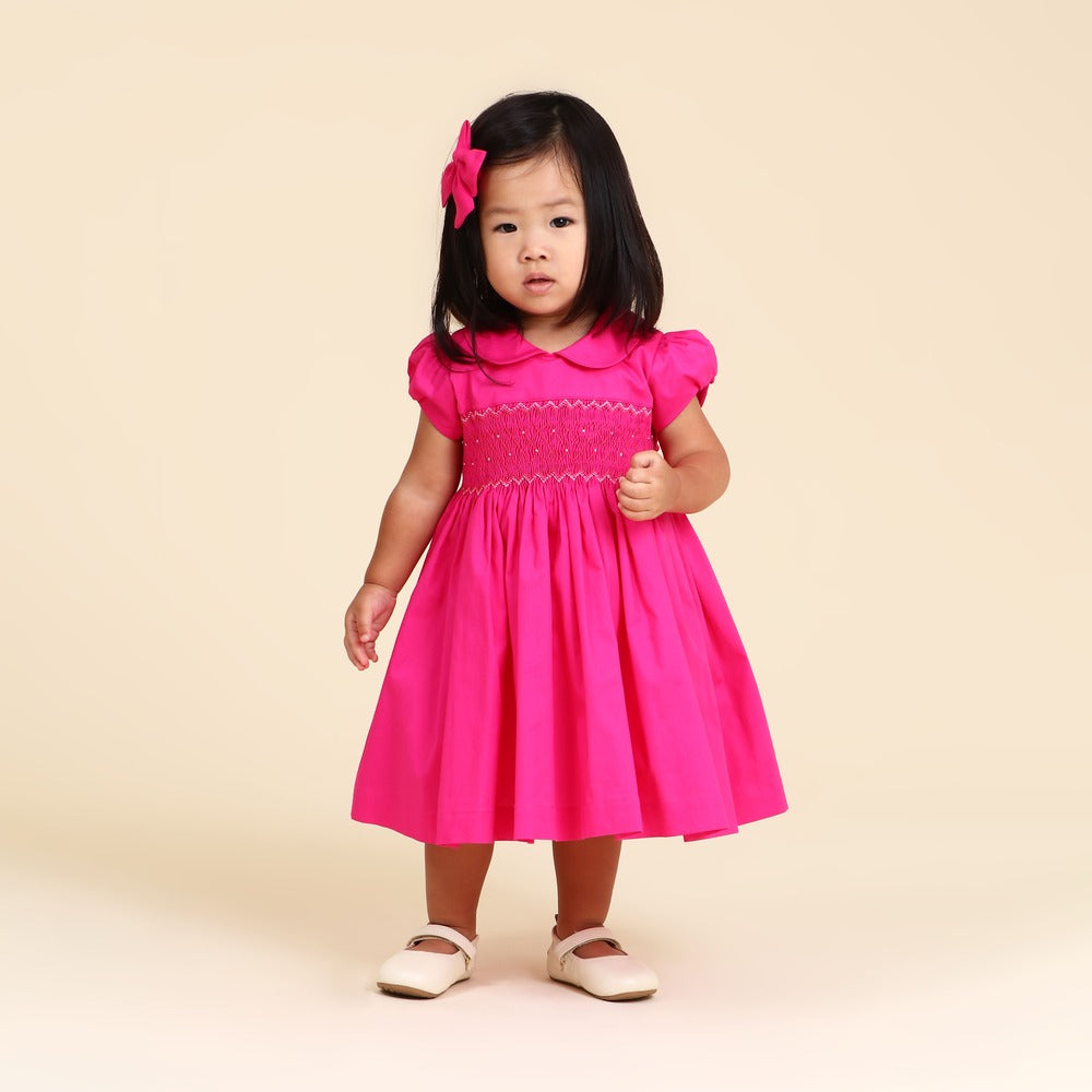 Vestido Bordado Bebê Clara Pink