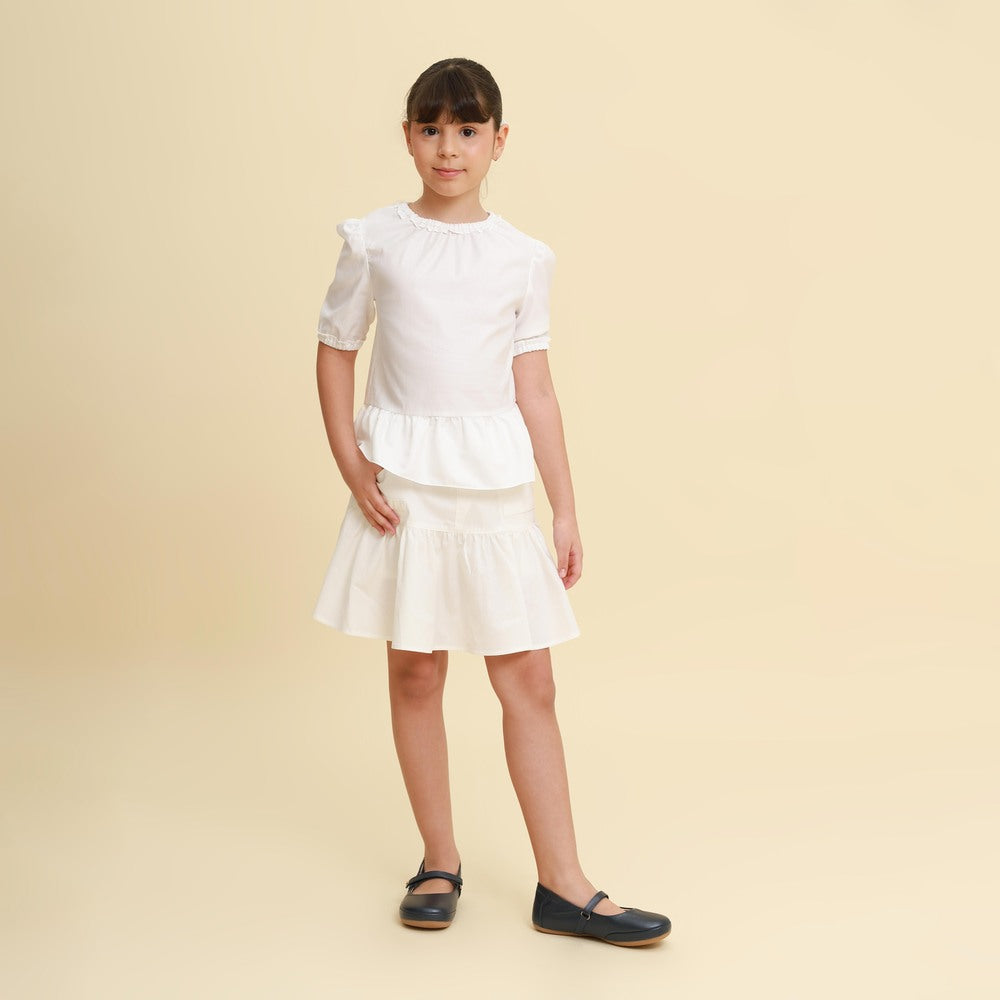 Saia Short Infantil Off White