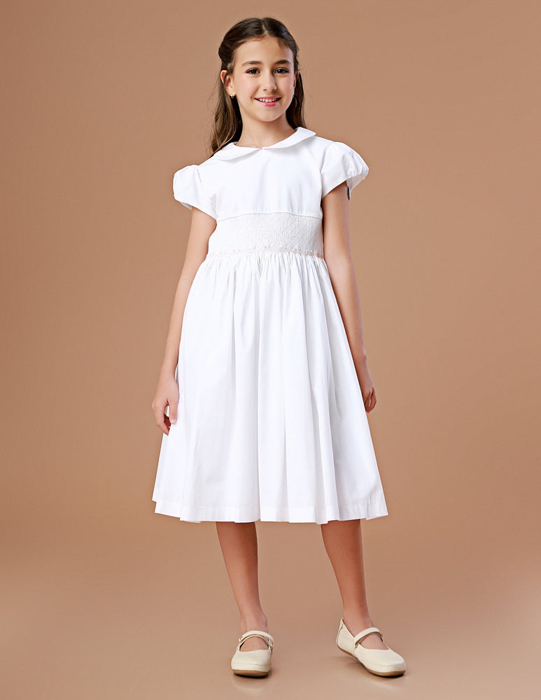 Vestido Bordado Infantil Clara Branco