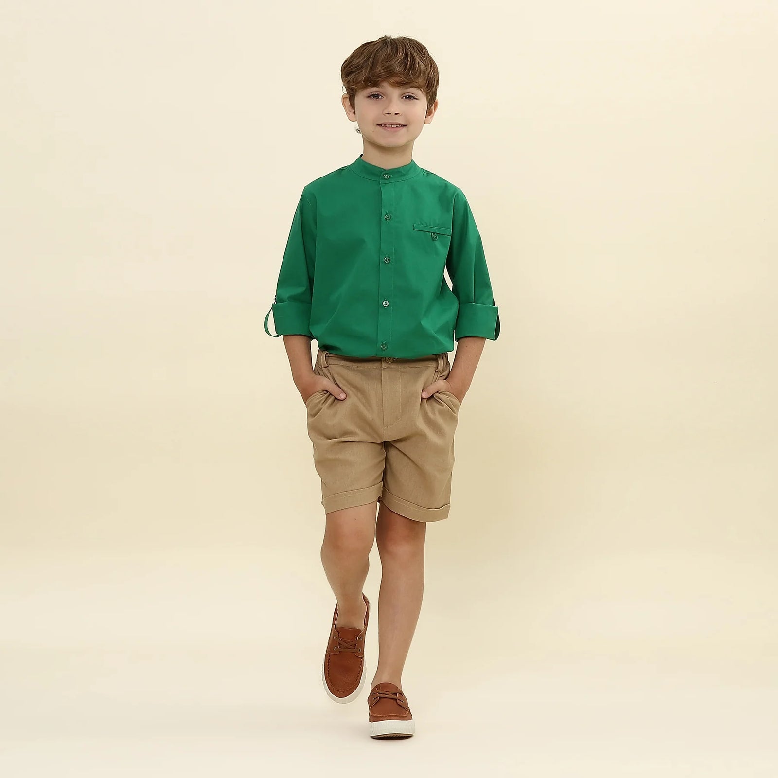 Camisa Infantil Lucca Verde