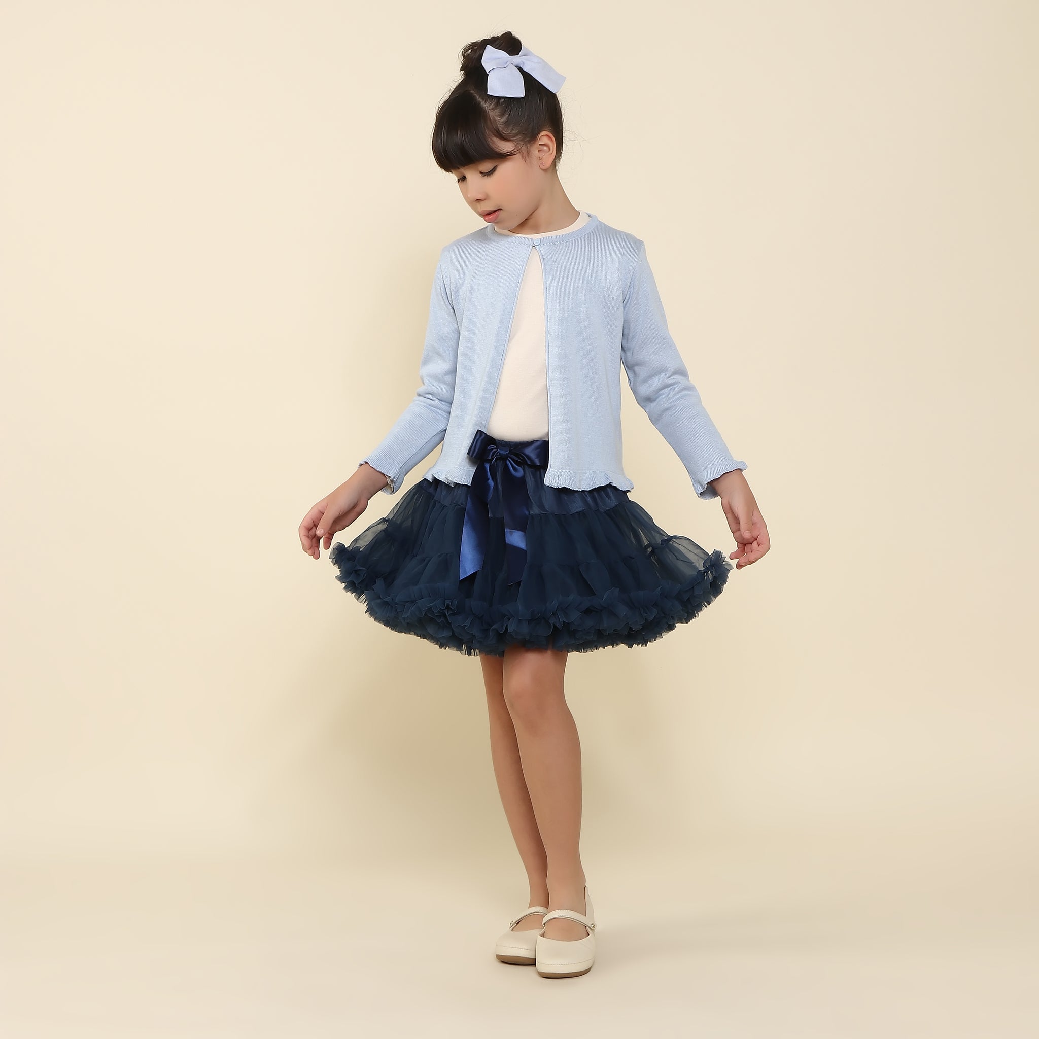 Casaqueto de Tricot Infantil Lorena Azul Bebê