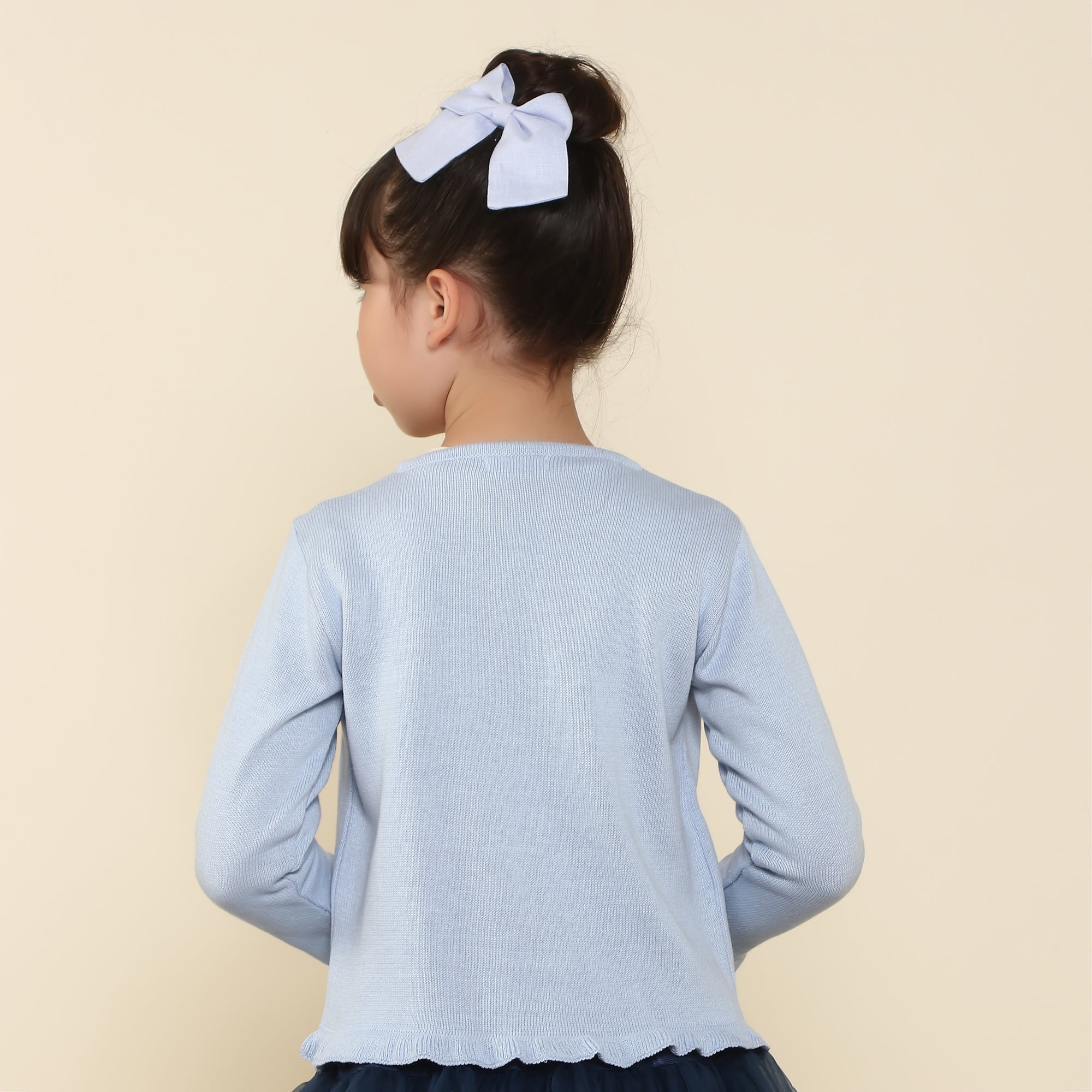 Casaqueto de Tricot Infantil Lorena Azul Bebê