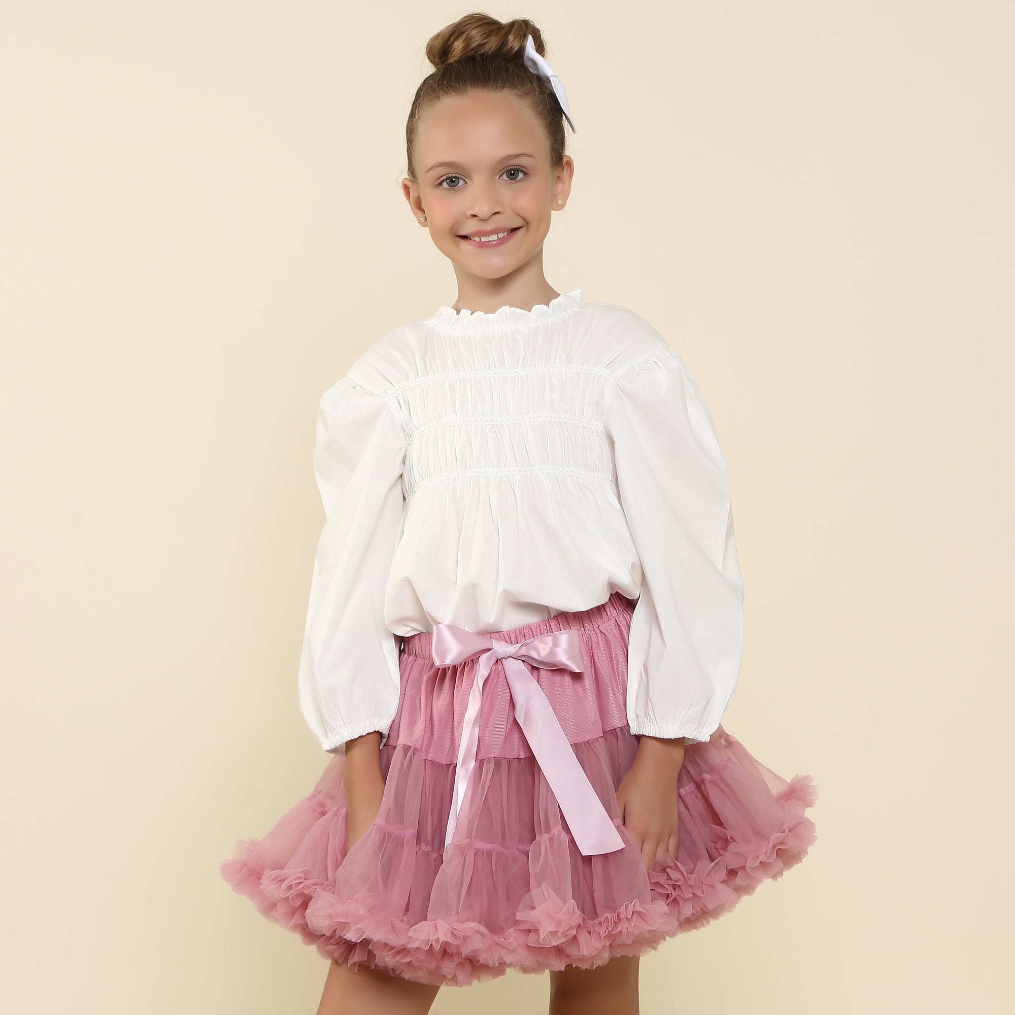 Blusa Bata Infantil Laura Branca