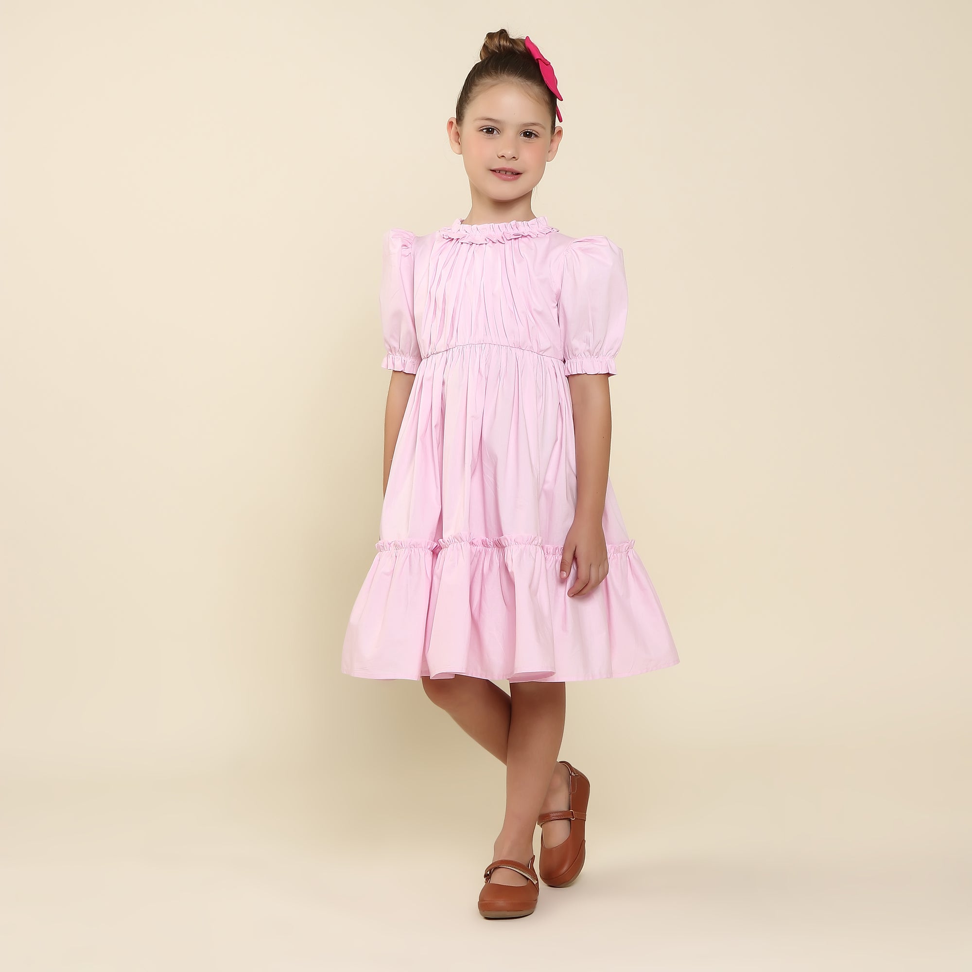 Vestido Infantil Lírio Rosa Bebê