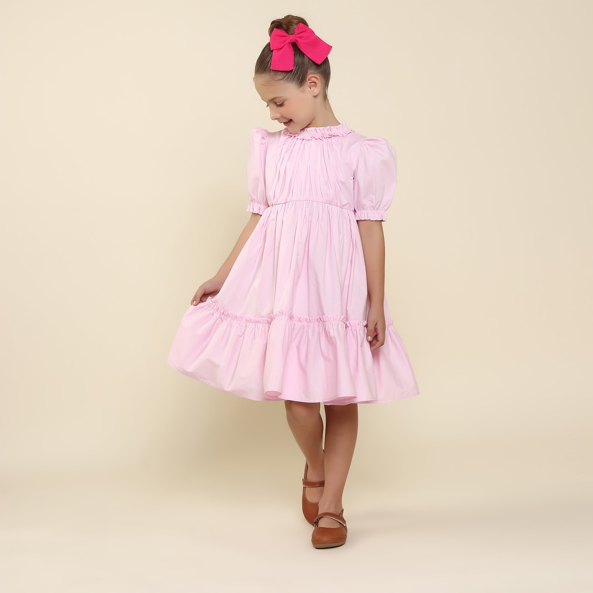 Vestido Infantil Lírio Rosa Bebê