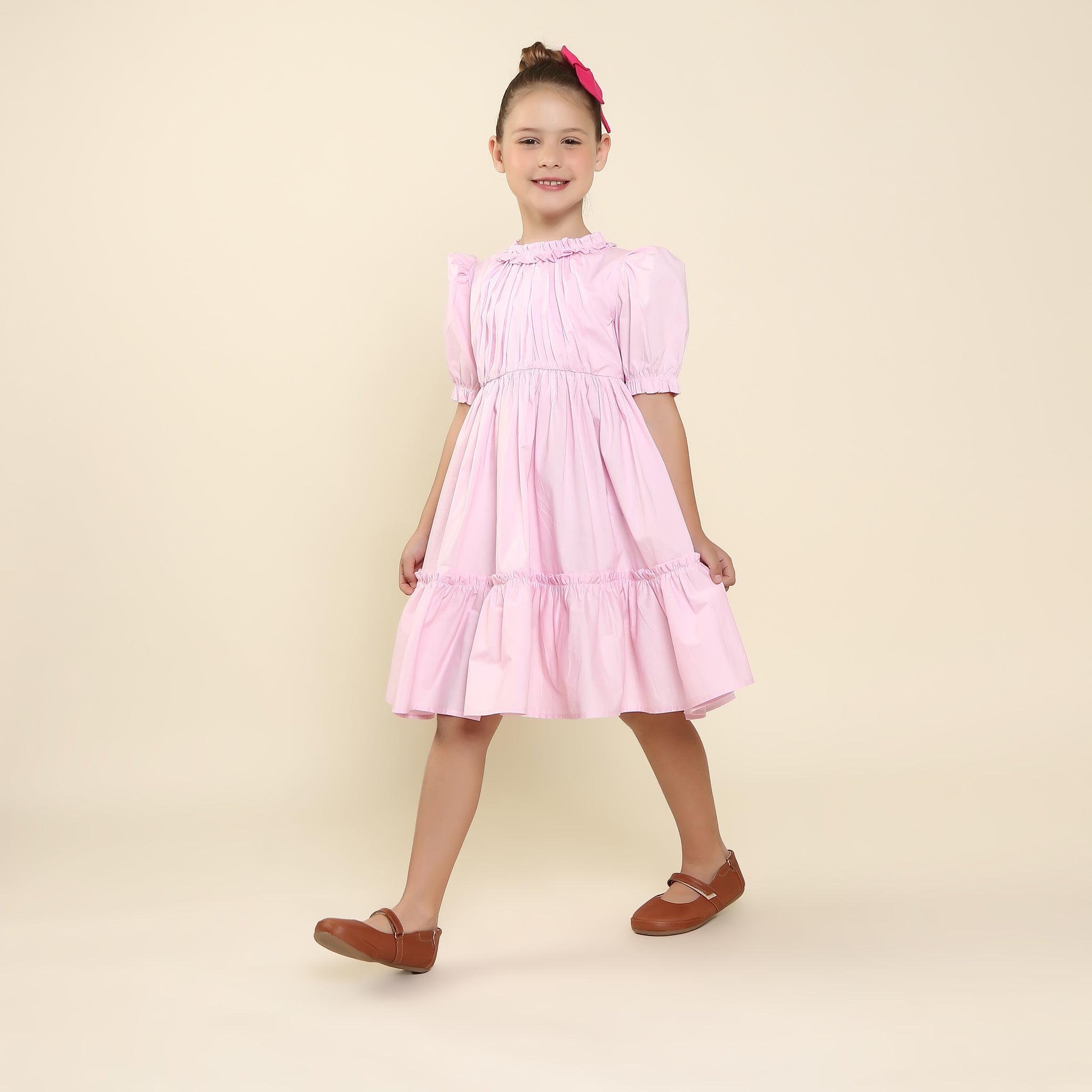 Vestido Infantil Lírio Rosa Bebê