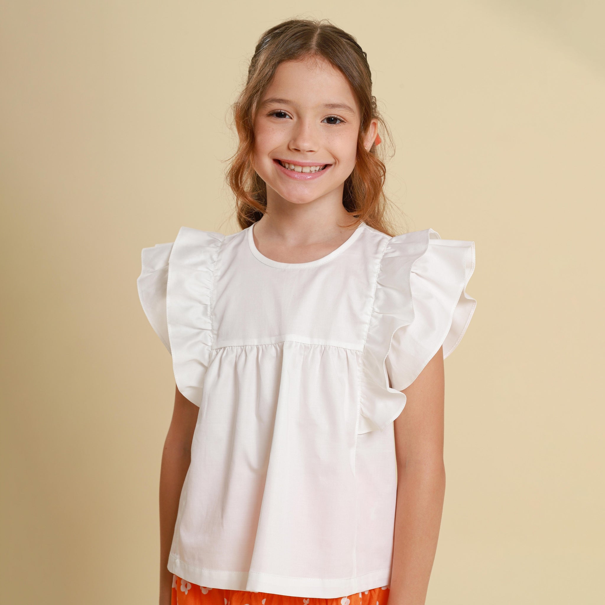 Blusa Bata Infantil Eduarda Branca