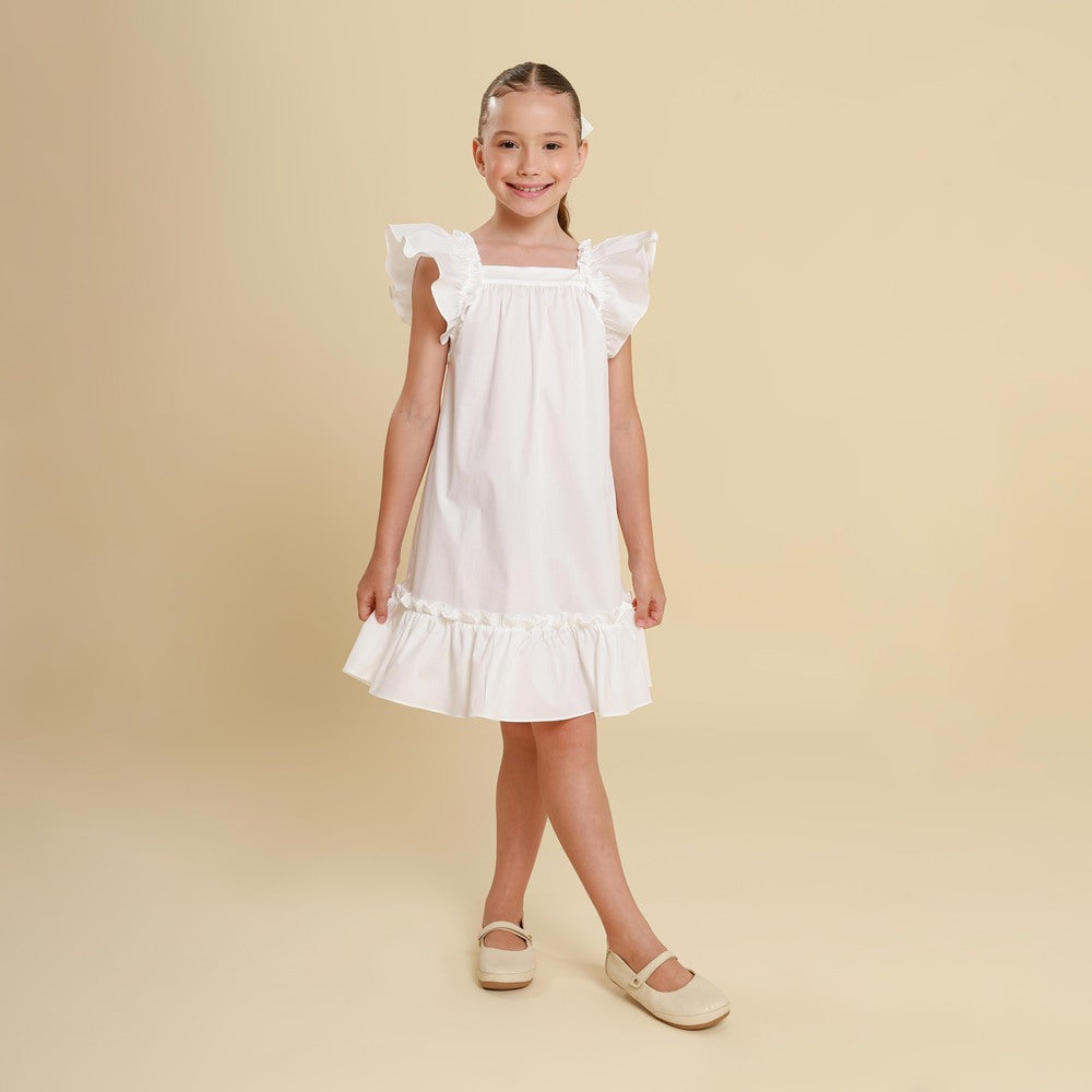 Vestido Infantil Bolonha Branco